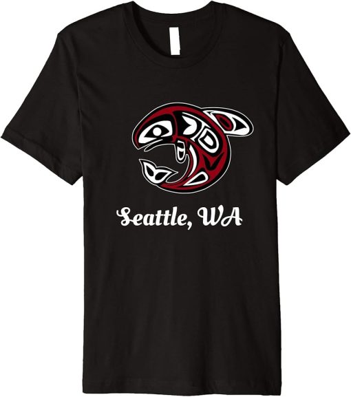 Native American Seattle WA Tribal Orca Killer Whale Premium T-Shirt